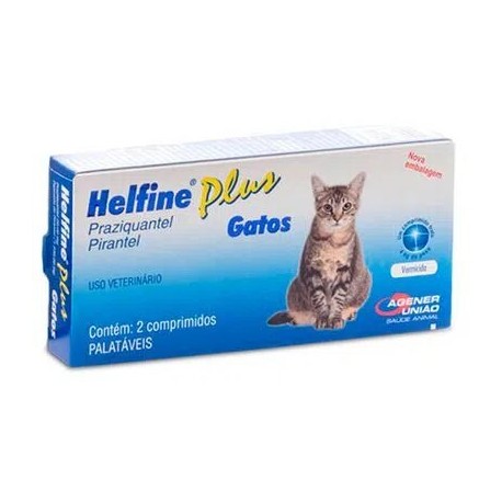 Helfine Plus Gatos caixa com 2 comprimidos